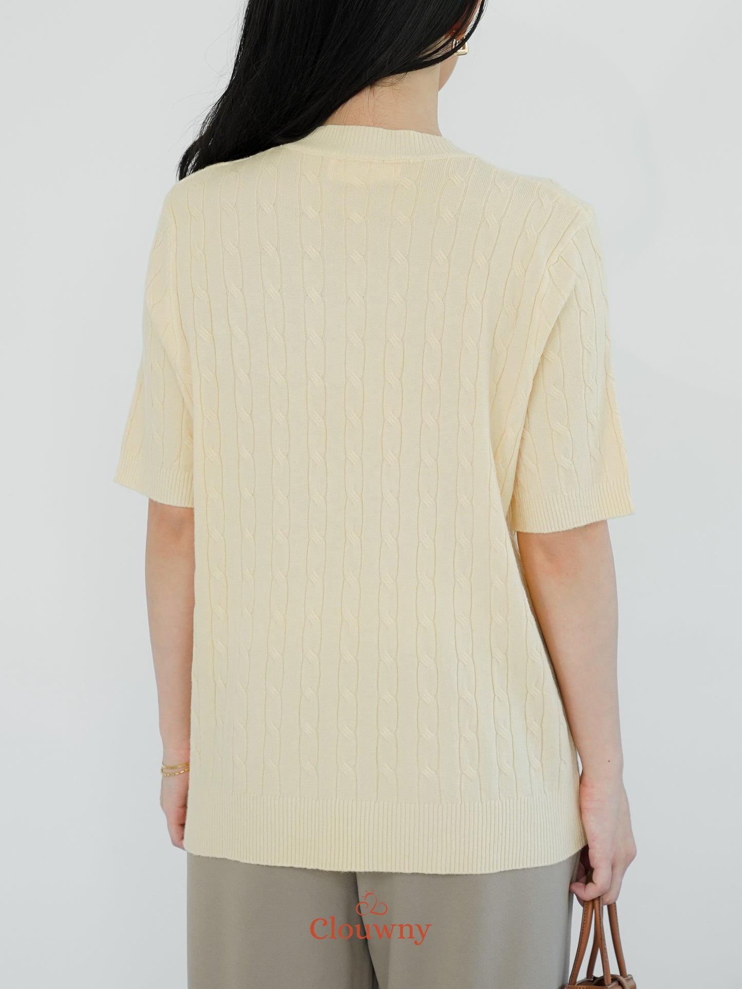 Vienna Knit Top - Baby Yellow