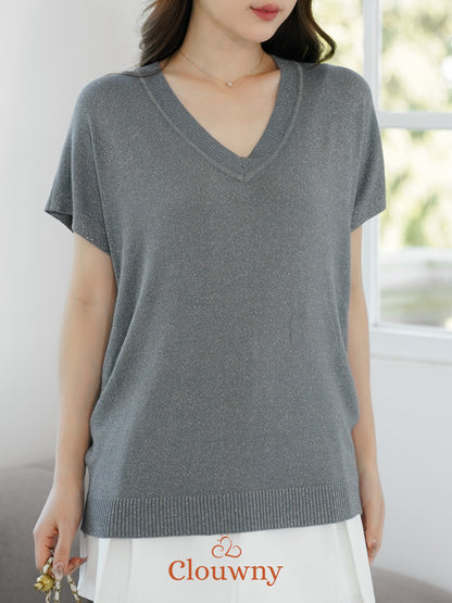 Varen Glitter Top - Grey