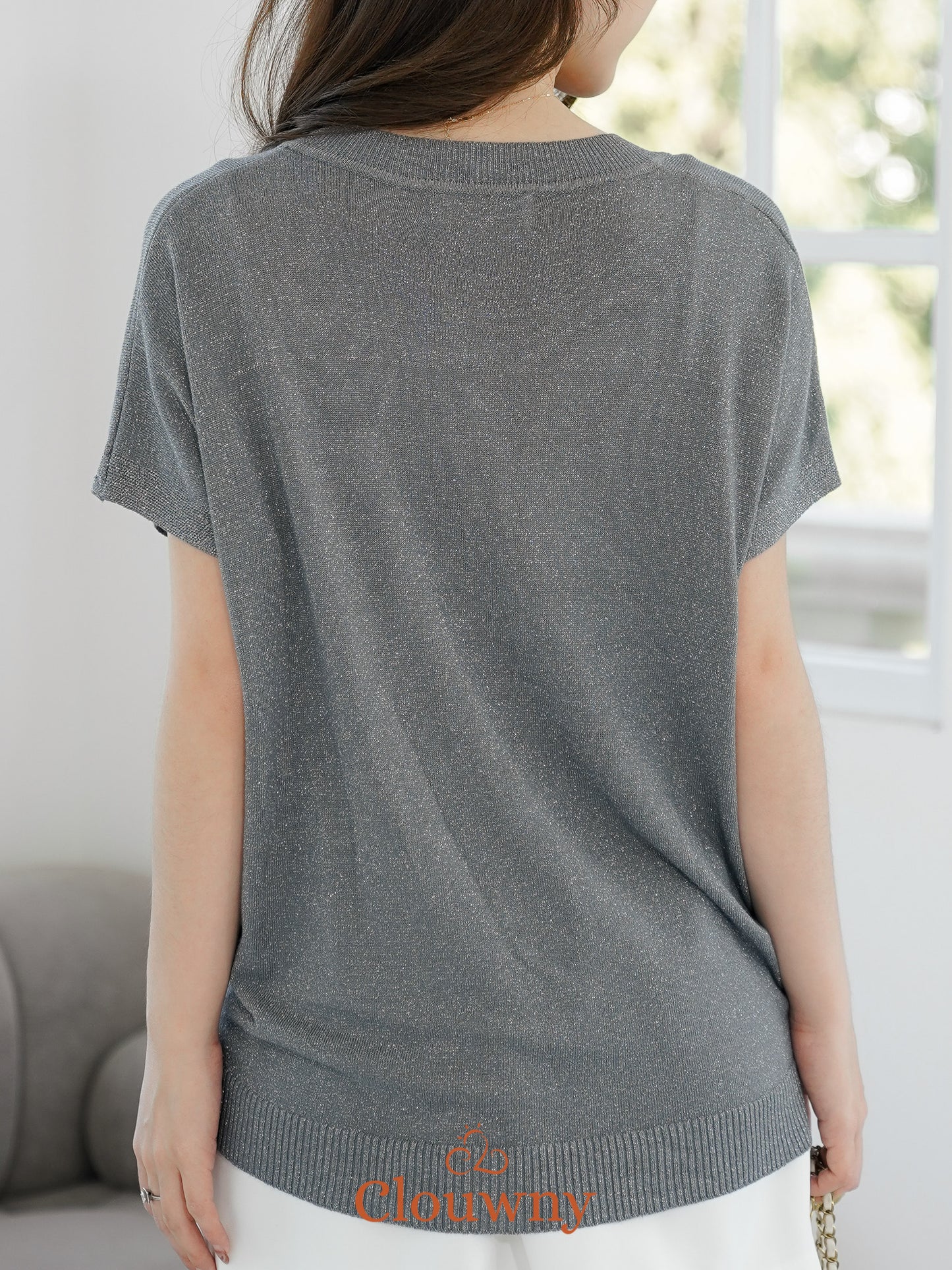 Varen Glitter Top - Grey