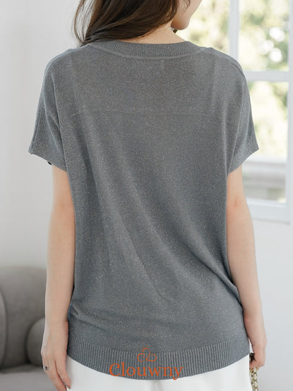 Varen Glitter Top - Grey