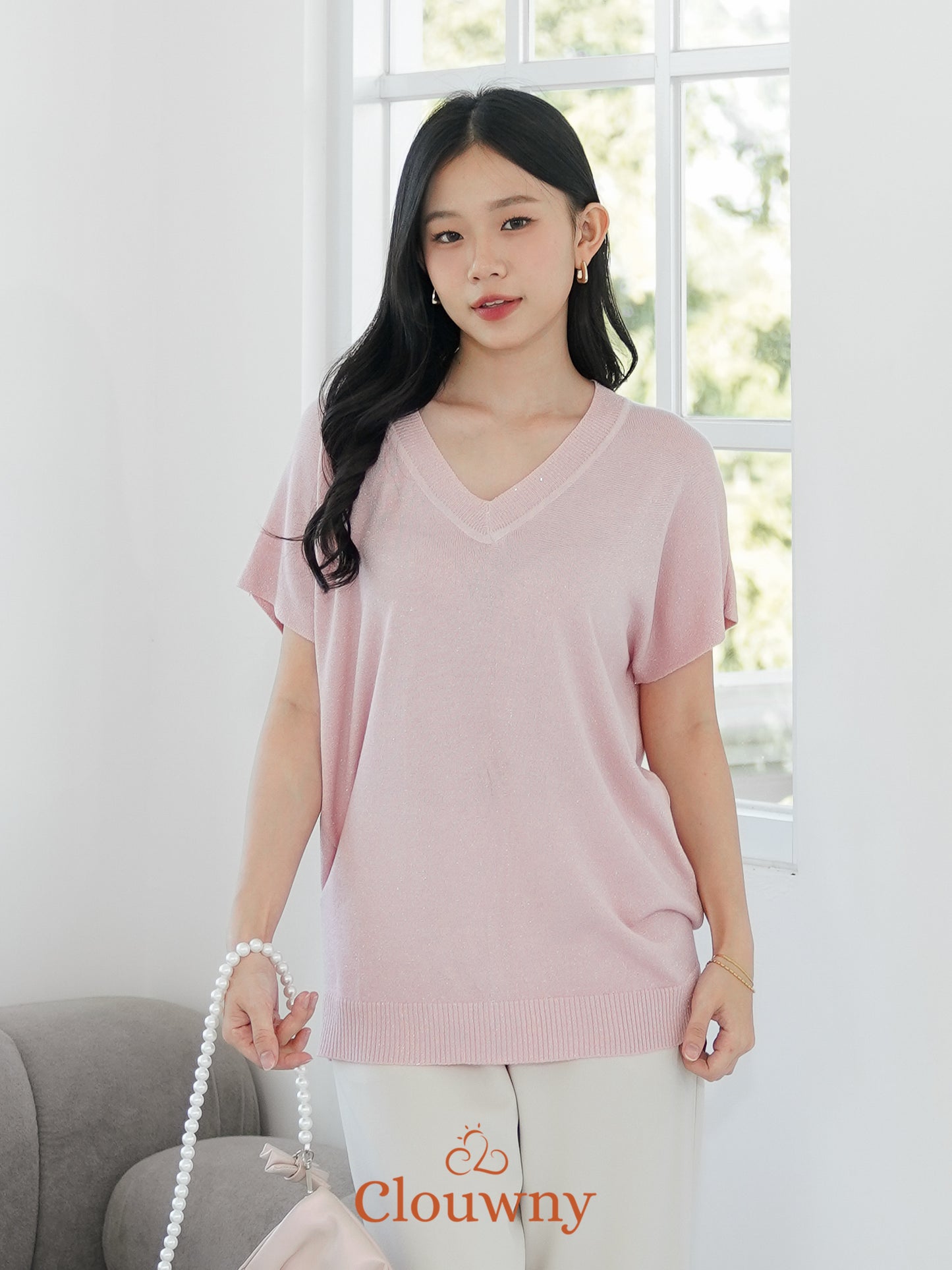 Varen Glitter Top - Pink