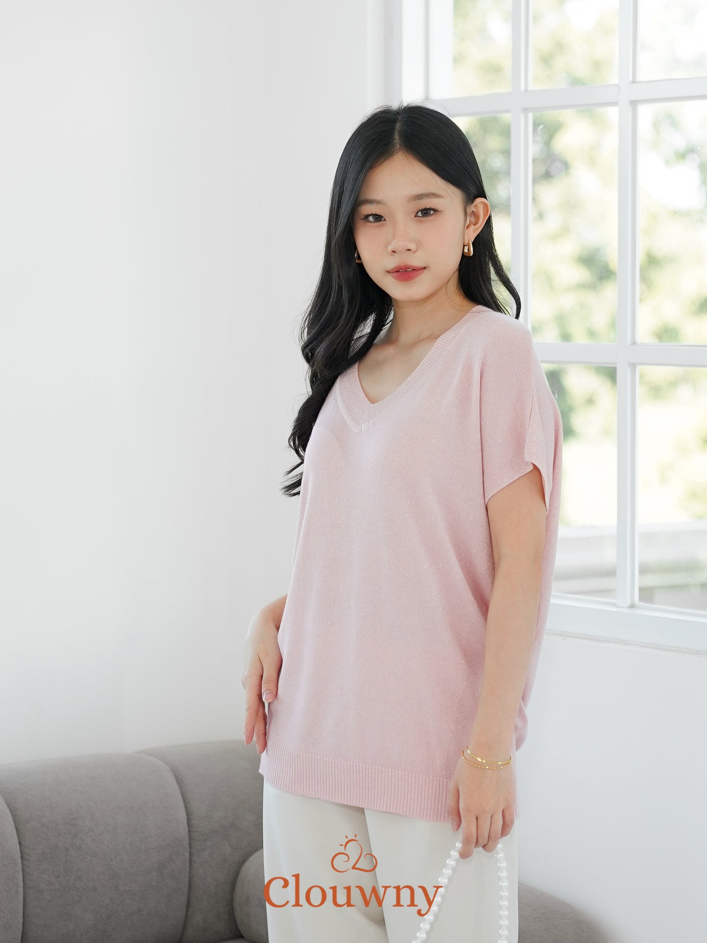 Varen Glitter Top - Pink