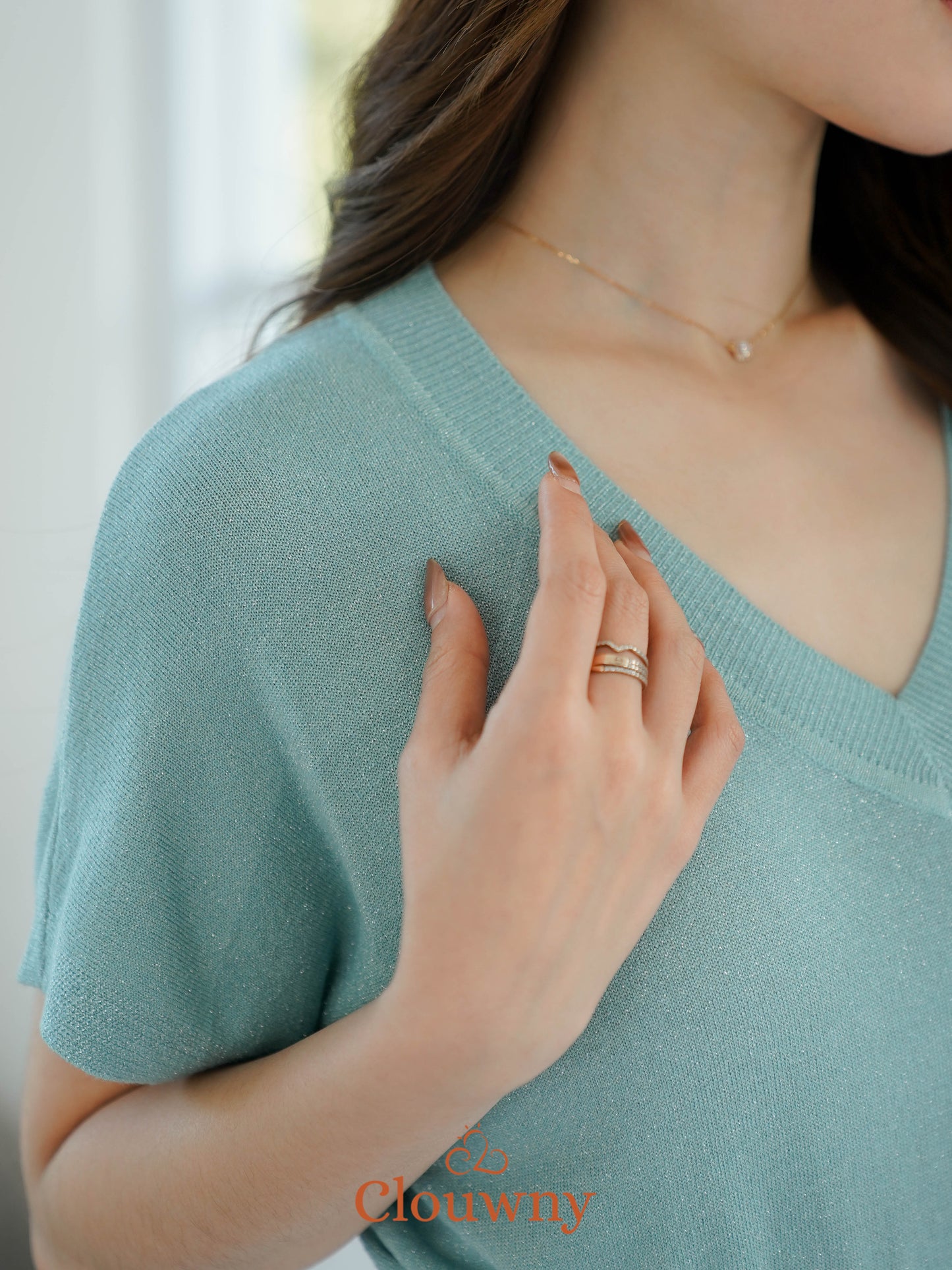 Varen Glitter Top - Tosca