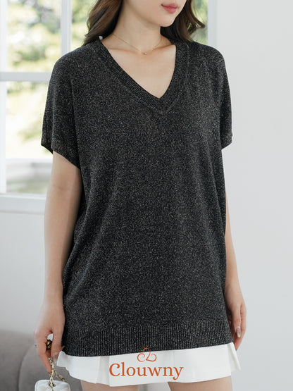 Varen Glitter Top - Black