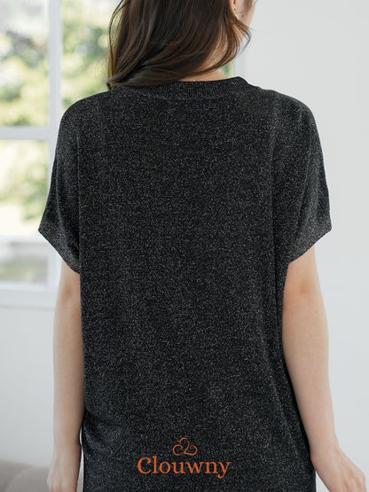 Varen Glitter Top - Black