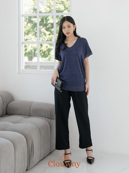 Varen Glitter Top - Navy