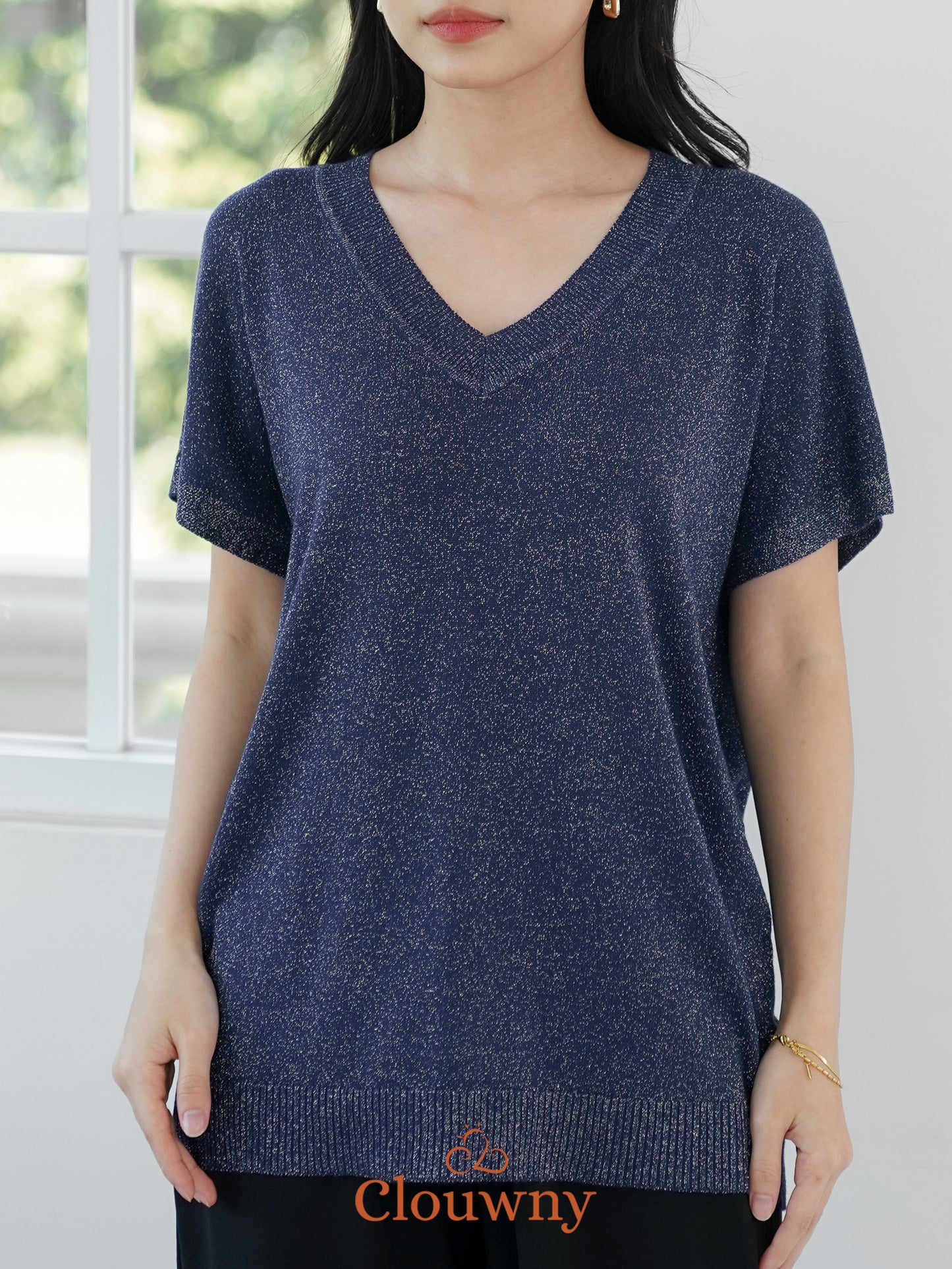 Varen Glitter Top - Navy