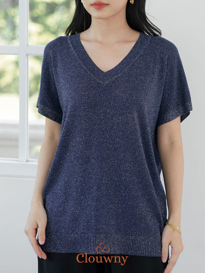 Varen Glitter Top - Navy
