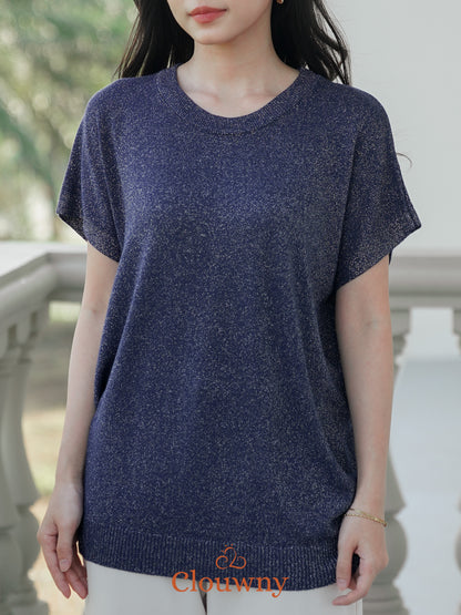 Umaira Glitter Top - Navy