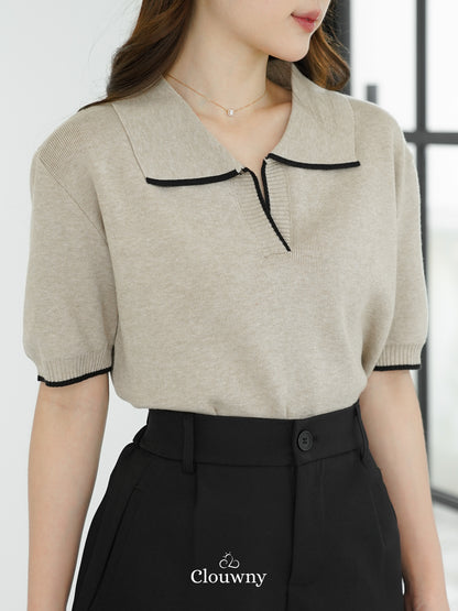Nabel Knit Top - Khaki