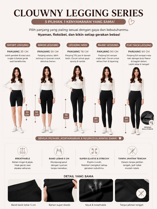 Biker Short Legging Highwaist - Black