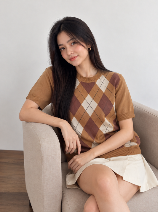 London Knit Top - Caramel