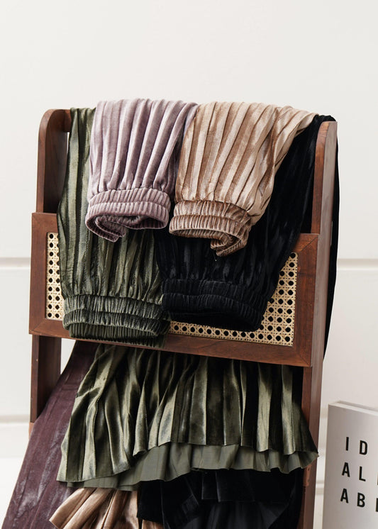 Minari Velvet Skirt - Army