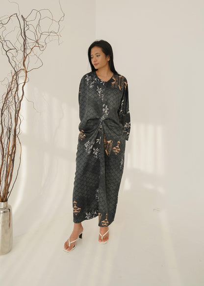 Vinca Kaftan Dress - Black