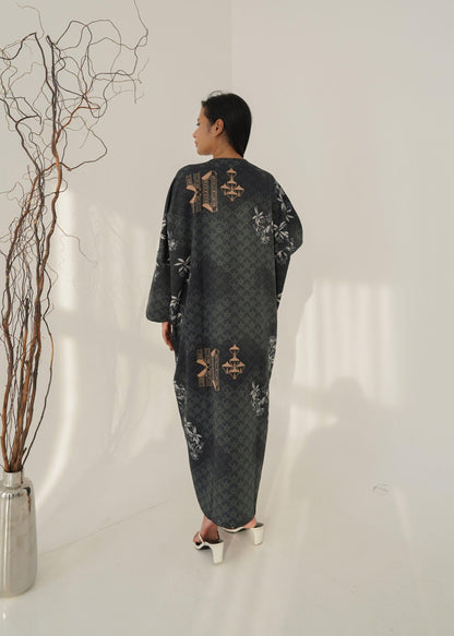 Vinca Kaftan Dress - Black