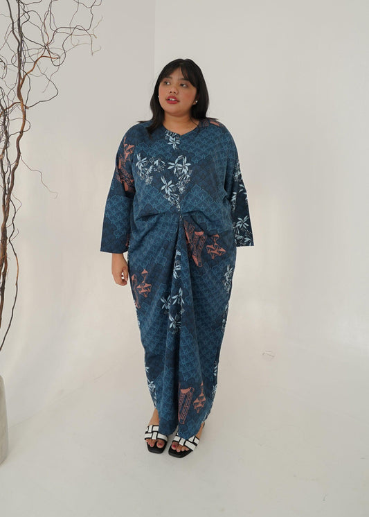 Vinca Kaftan Dress - Navy