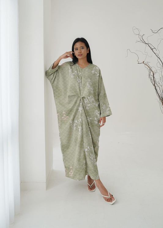 Vinca Kaftan Dress - Sage Green