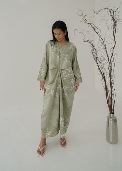 Vinca Kaftan Dress - Sage Green