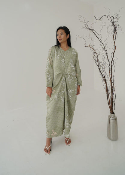 Vinca Kaftan Dress - Sage Green