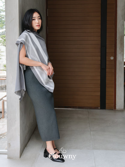 Tribal Vintage Scarf - Grey