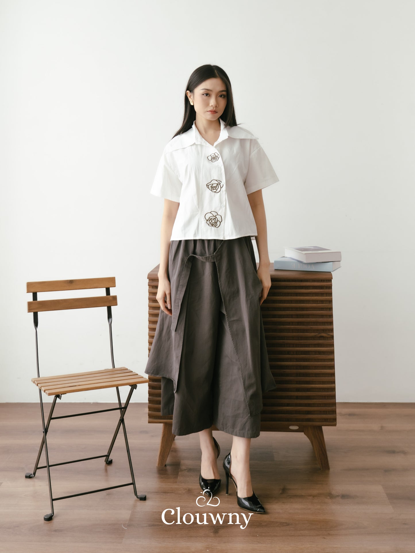 Roze Cotton Shirt - White