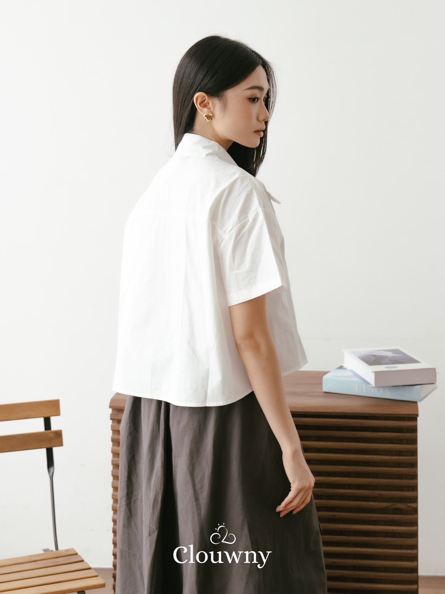 Roze Cotton Shirt - White