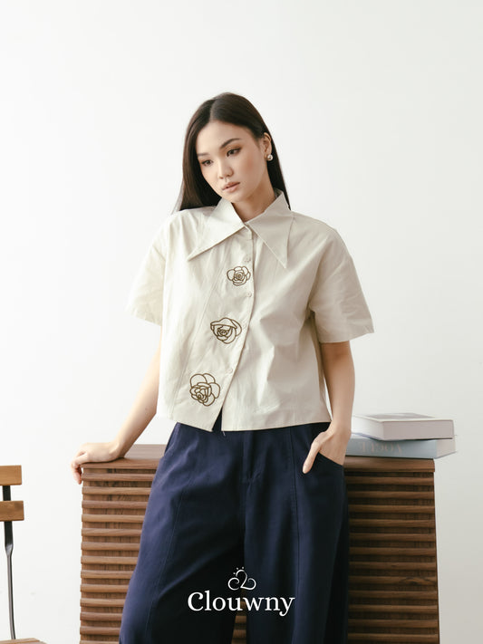 Roze Cotton Shirt - Tea