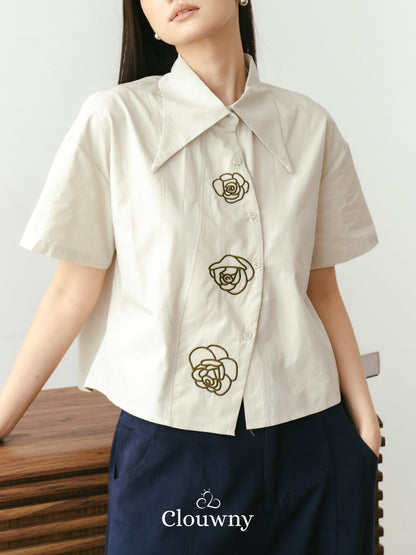 Roze Cotton Shirt - Tea