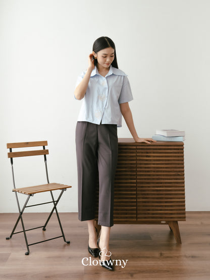 Roze Cotton Shirt - Blue