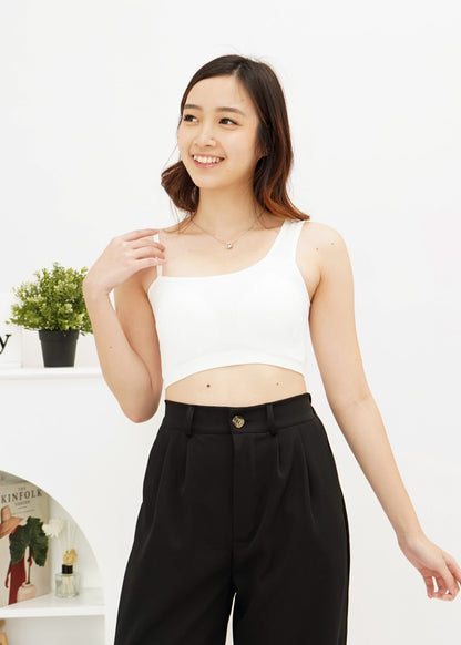 Gloom Crop Tanktop - White