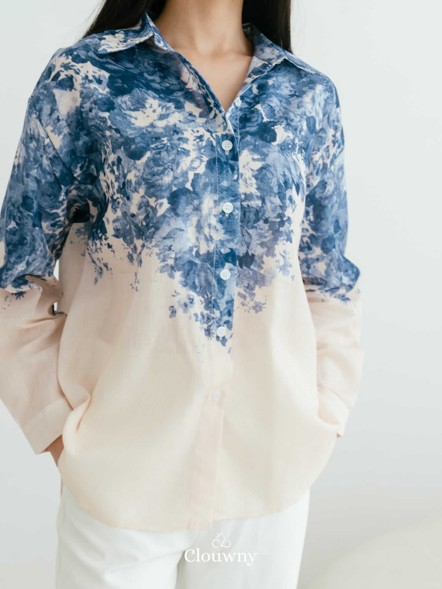 Windy Flower Blouse - Blue