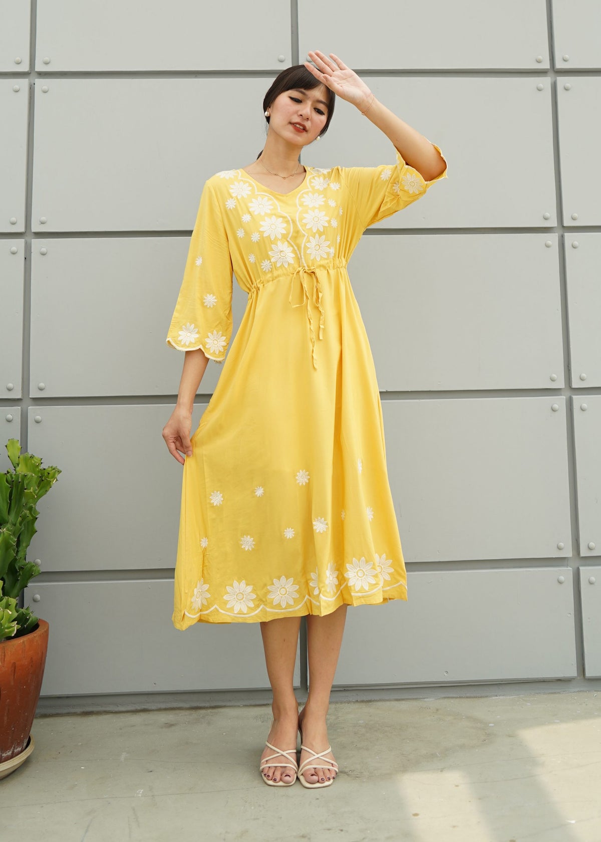 Fazio Maxi Dress - Yellow