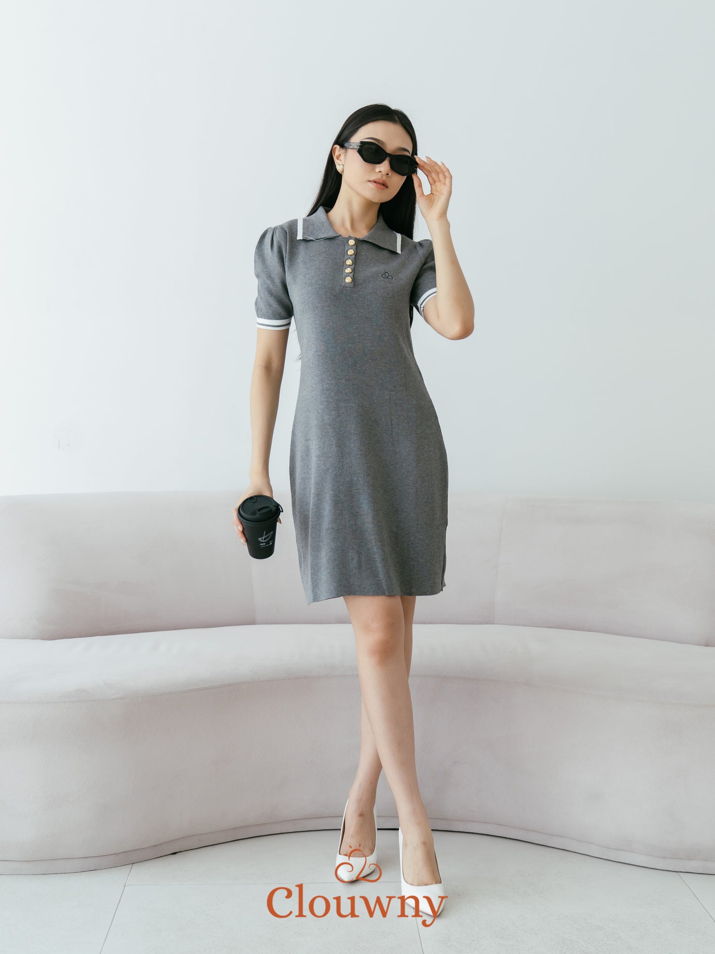 Anora Knit Dress - Grey
