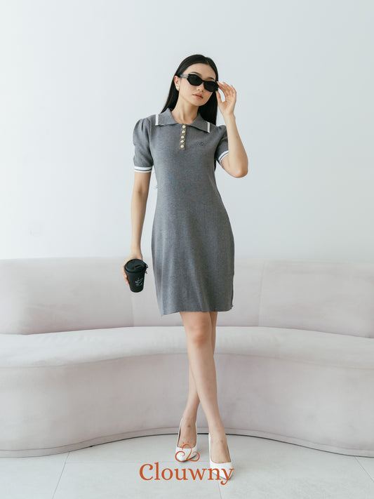 Anora Knit Dress - Grey