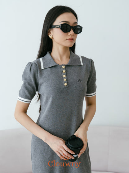 Anora Knit Dress - Grey