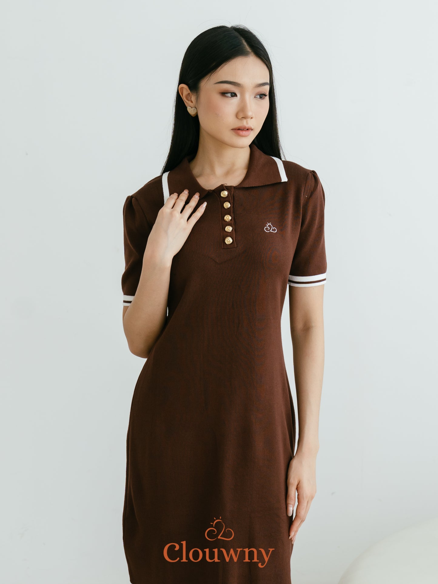 Anora Knit Dress - Coffee