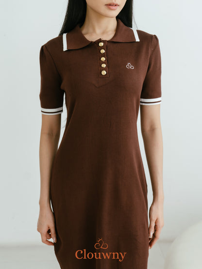 Anora Knit Dress - Coffee