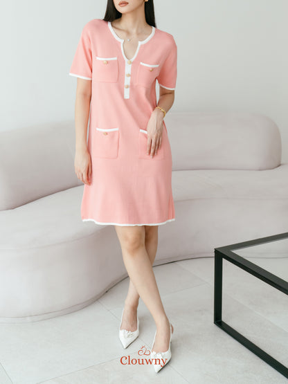 Ventura Knit Dress - Peach