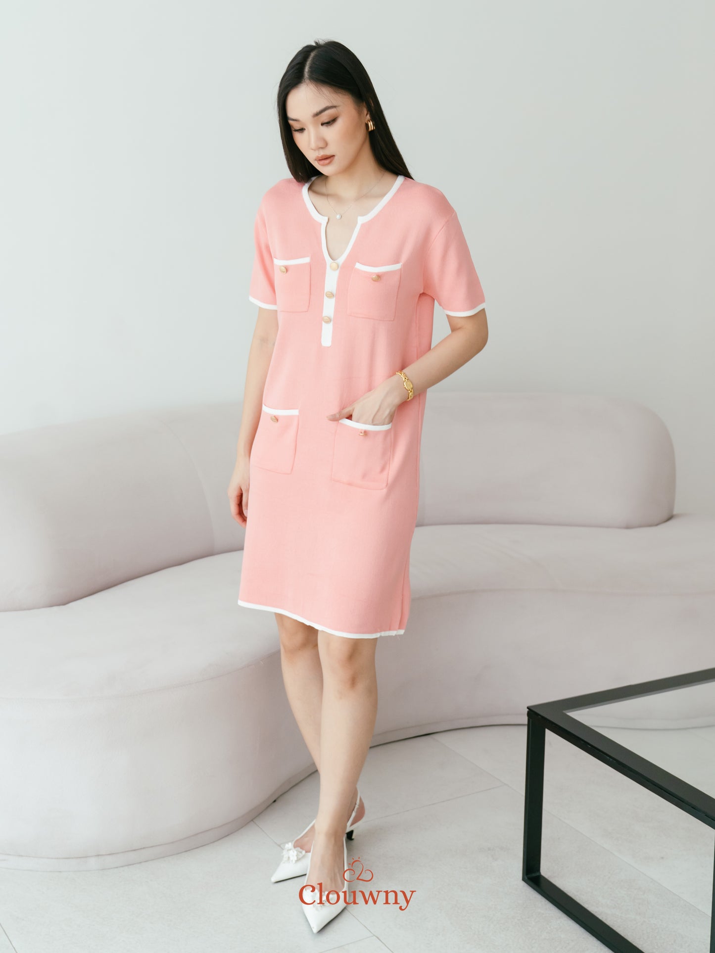 Ventura Knit Dress - Peach