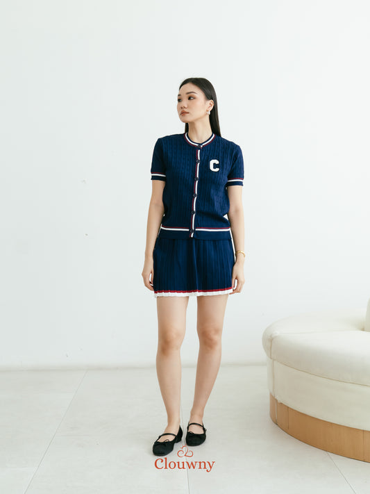 Charlise Knit Set - Navy