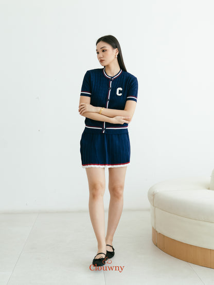 Charlise Knit Set - Navy