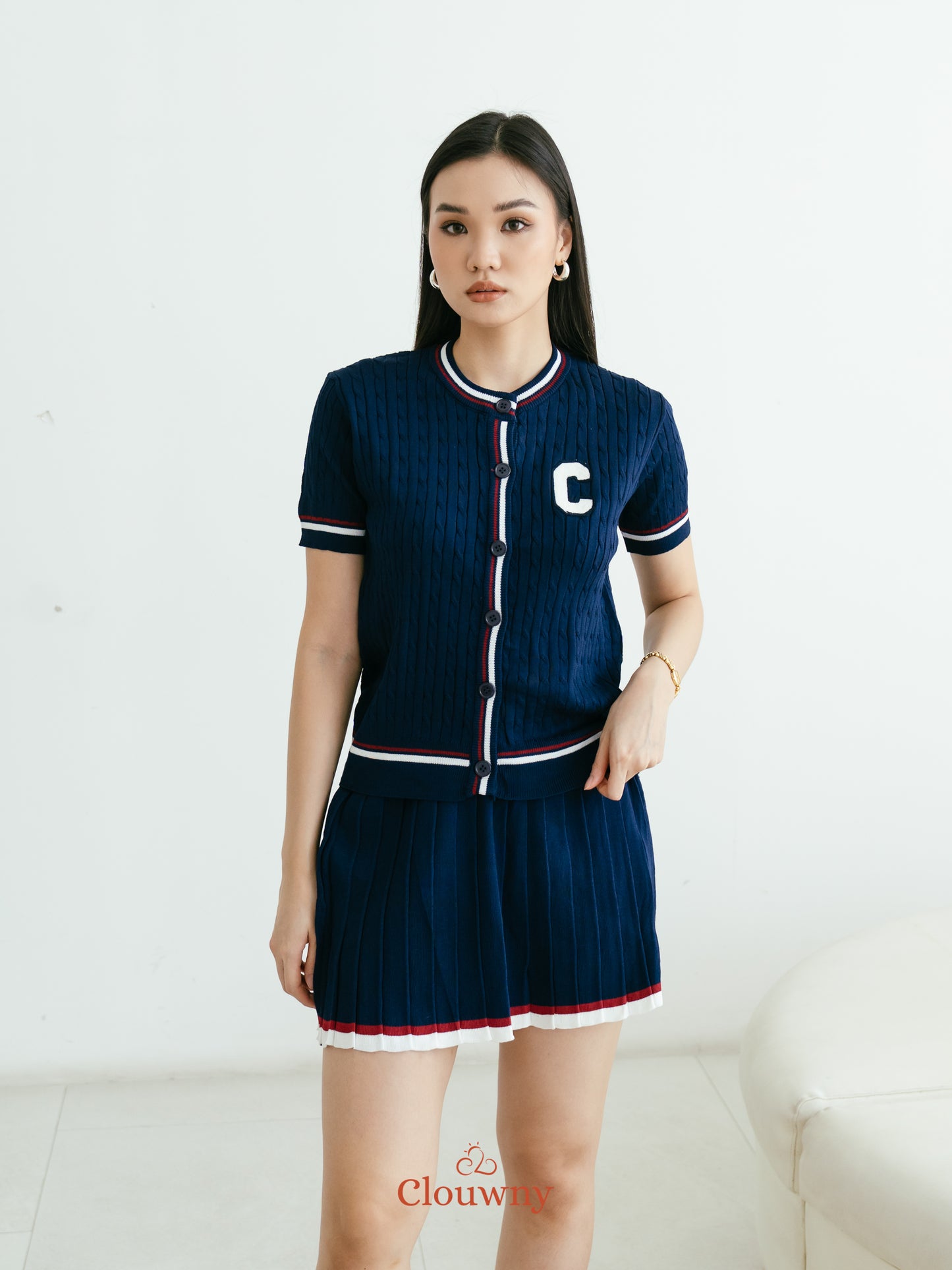 Charlise Knit Set - Navy