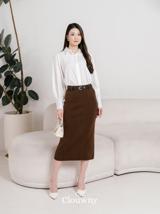 Crimson Knit Skirt - Coffee