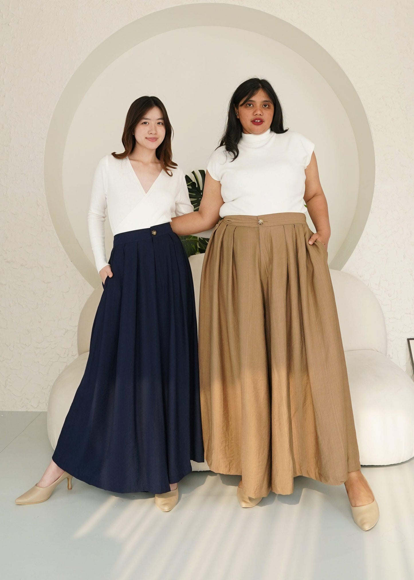 Yuni Cullotes Pants - Beige