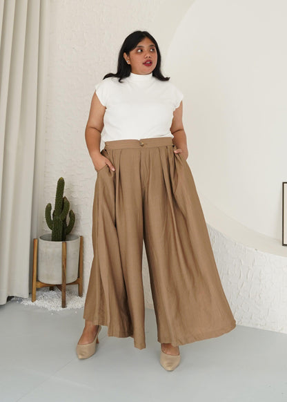 Yuni Cullotes Pants - Beige