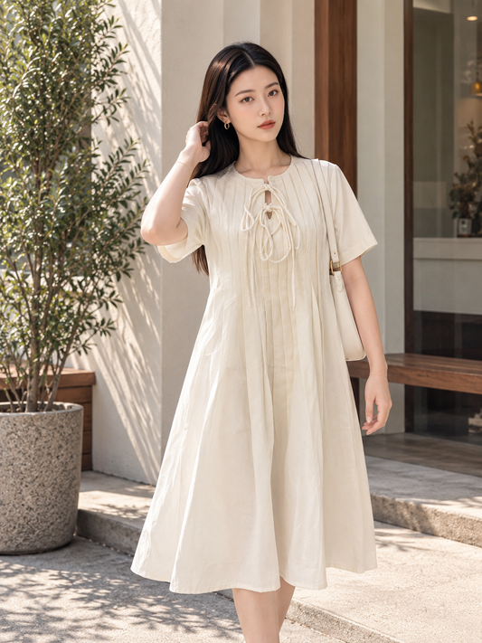 Senta Midi Dress - Broken White