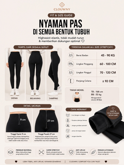 Fur Thick Legging - Black