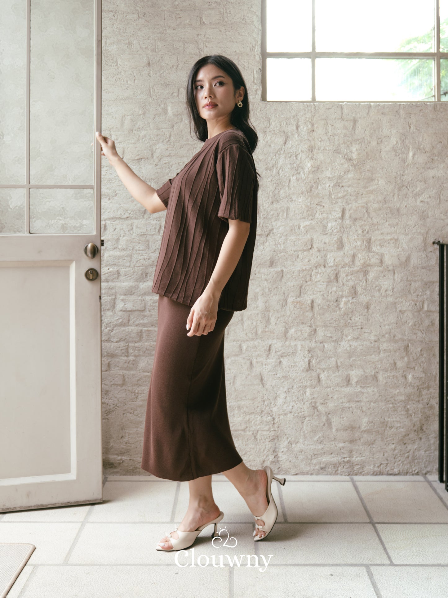 Asner Knit Set - Coffee