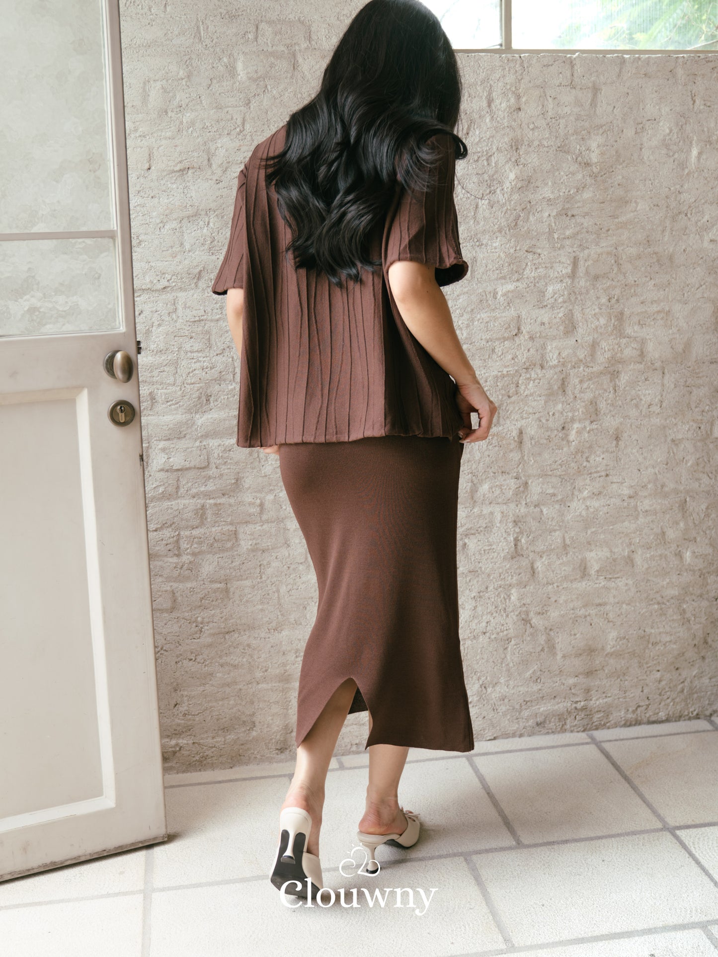 Asner Knit Set - Coffee
