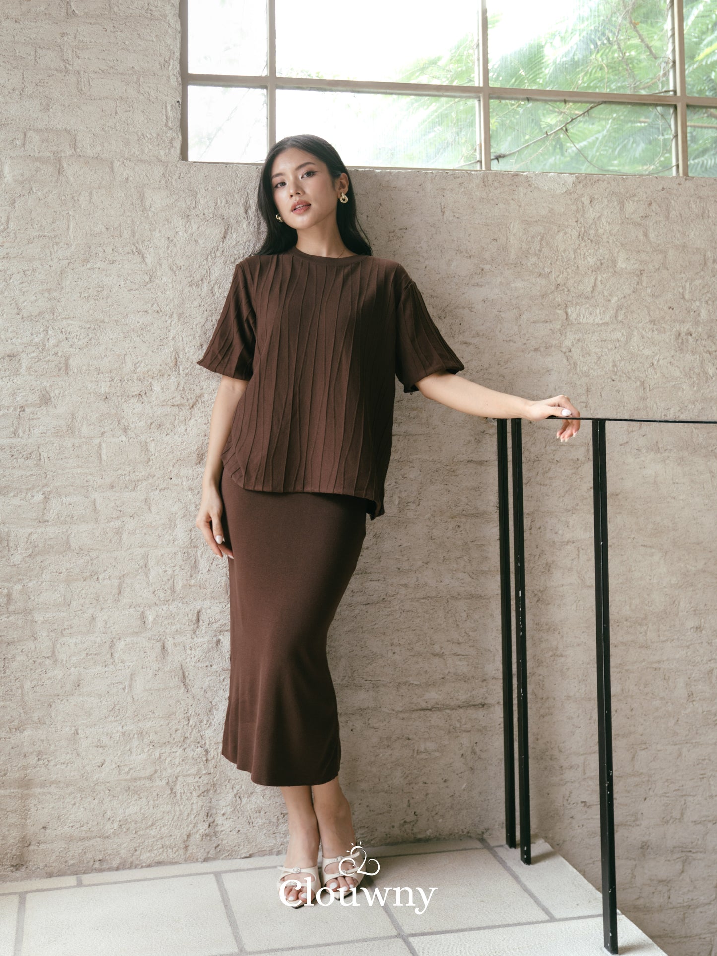 Asner Knit Set - Coffee